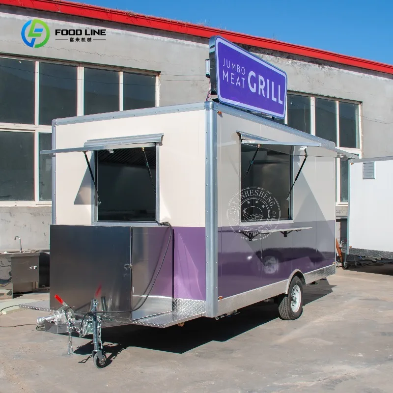 

Equip Trailer Food VEND TRAILER Bbq Food Cart Food Cart with Fyer