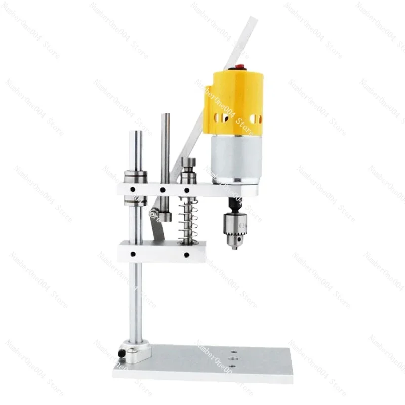 Applicable to Diy Mini Table Drill Desktop Portable Electric Drill Variable Speed Drilling Machine Silent Wood Drilling Machine