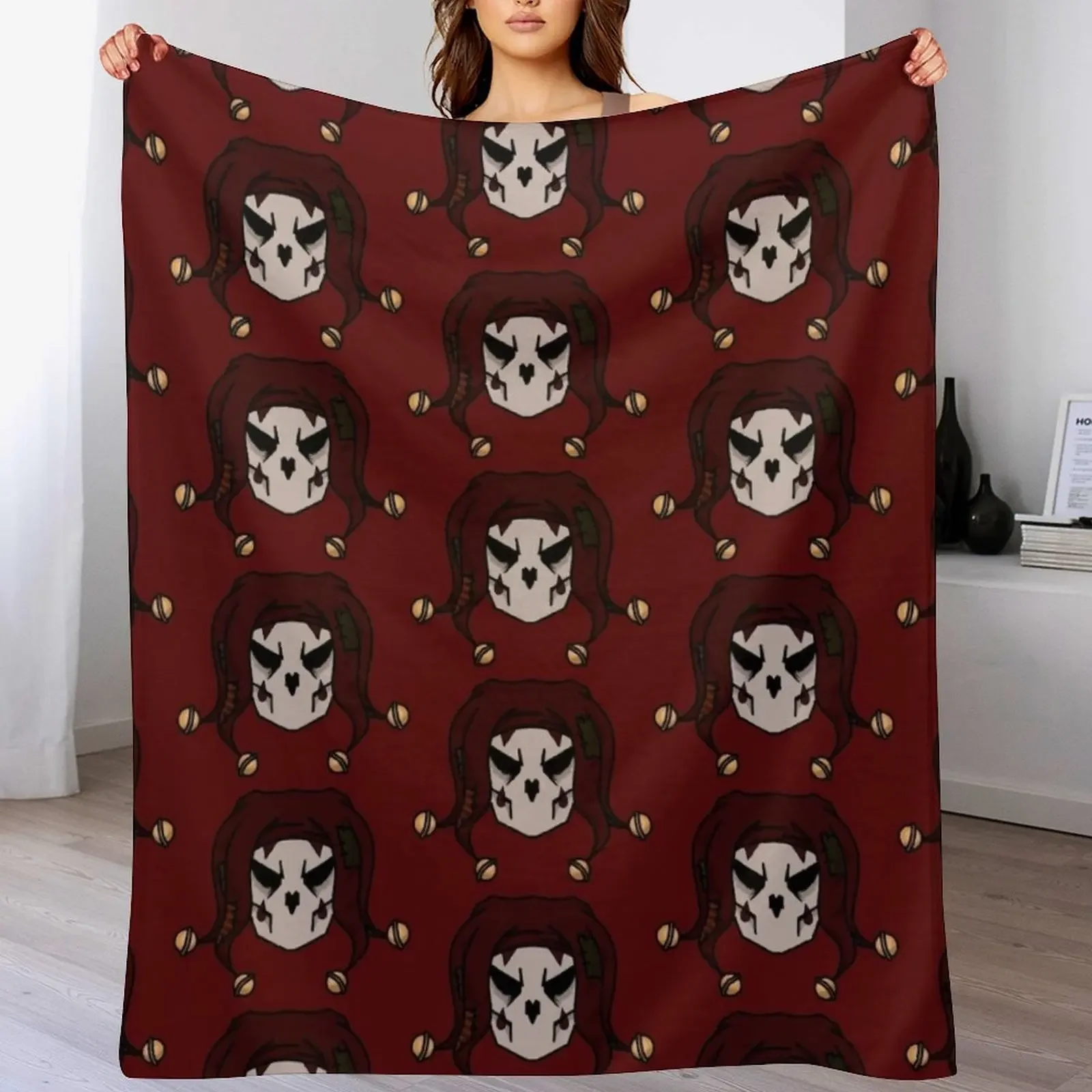 

DD Jester Face Throw Blanket Large christmas gifts christmas decoration Shaggy Blankets