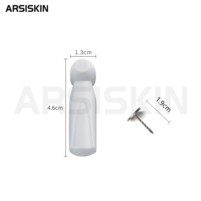 50 Pz AM 58 KHz 46mm Grigio Mini Duro Tag di Sicurezza Duro Tag EAS Matita Tag Per Supermercato Negozio di Abbigliamento Con Magnete Blocco apri