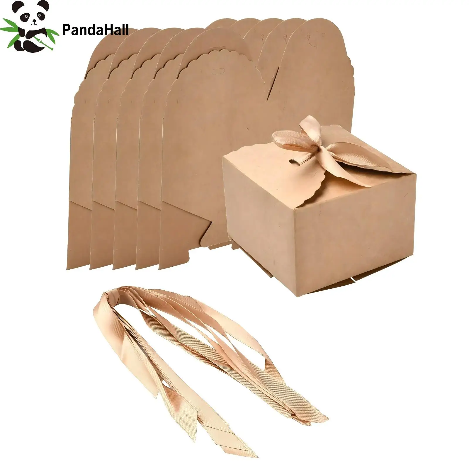 

Pandahall 24Pcs Brown Square Gift Boxes 9x9x6cm Empty Kraft Paper Gift Boxes with Ribbon for Small Gifts Candy Craft Packaging