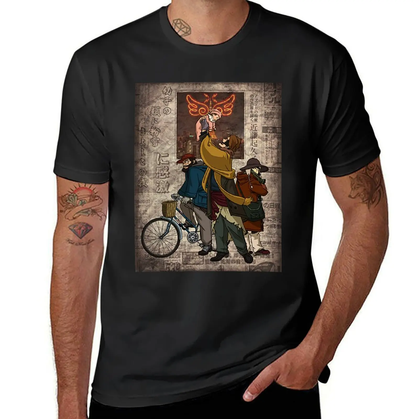 

Tokyo Godfathers T-Shirt clothes graphic shirts tees oversize t-shirts man slim fit t shirts for men
