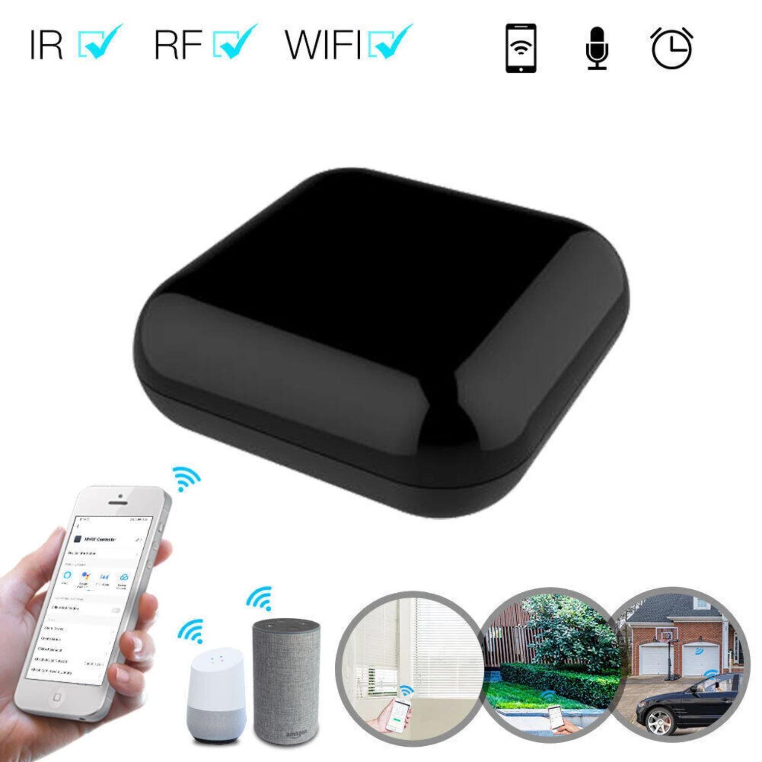 Seamless, Effortless, and Convenient Smart WiFi RF IR Remote Controller - User-Friendly and Intuitive Operation App for Alexa-Co