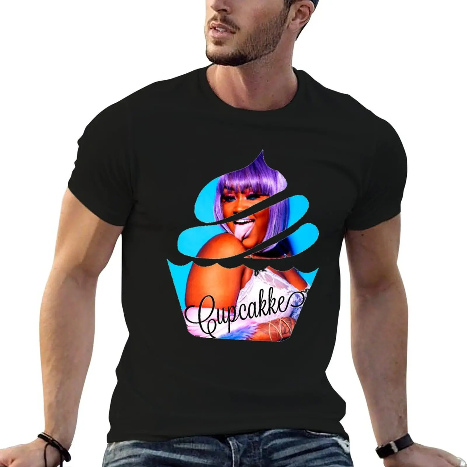 

Cupcakke in a cupcake T-Shirt man t shirt summer t shirts for man cotton funny T-Shirt
