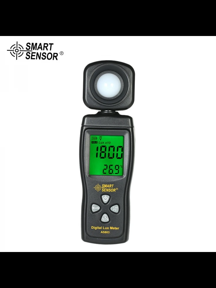 Capteur intelligent Mini Luxmètre numérique affichage LCD illuminomètre portatif luminomètre photomètre luxmètre compteur de lumière 0-200000 Lux