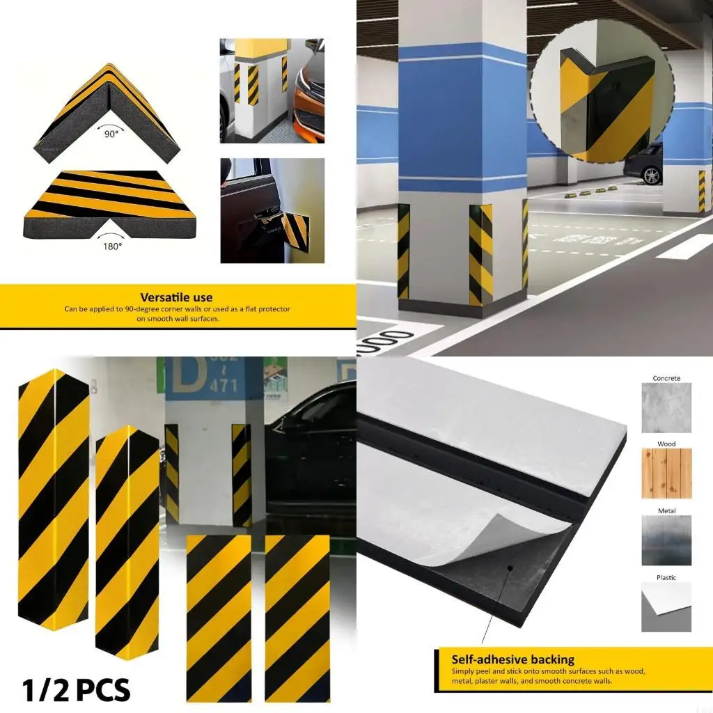 F1CF Easy Install Vehicle Pads Prevent Garage Wall Dents Using Thick Foam Material