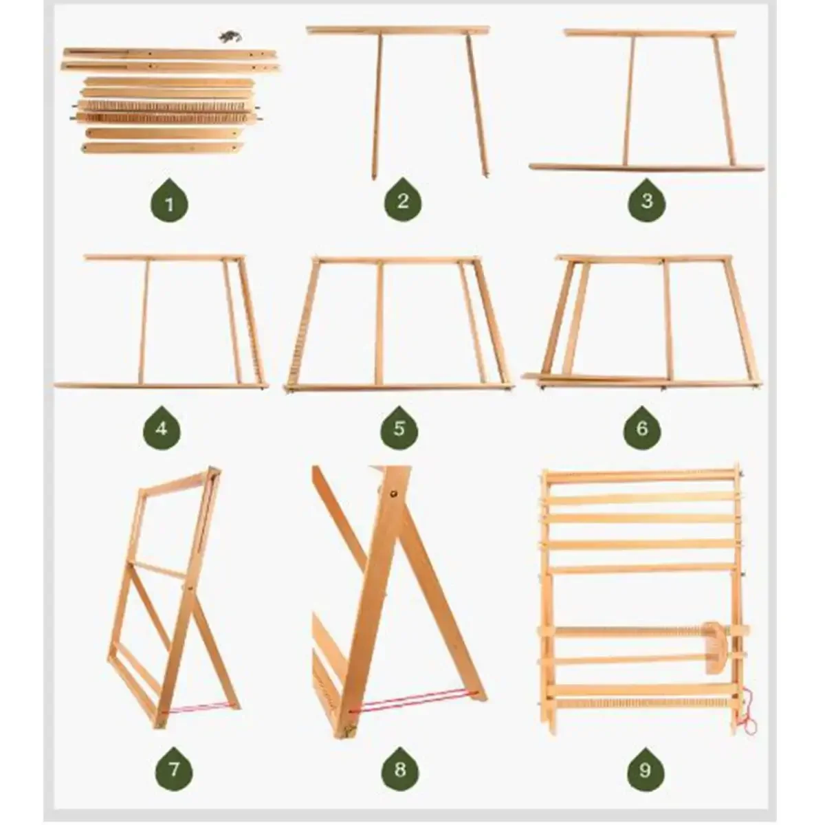 

Multifunctional Household Tapestry Scarf Loom Sewing Machine DIY Woven Set Hand-Woven Wooden Weaving Loom Kit