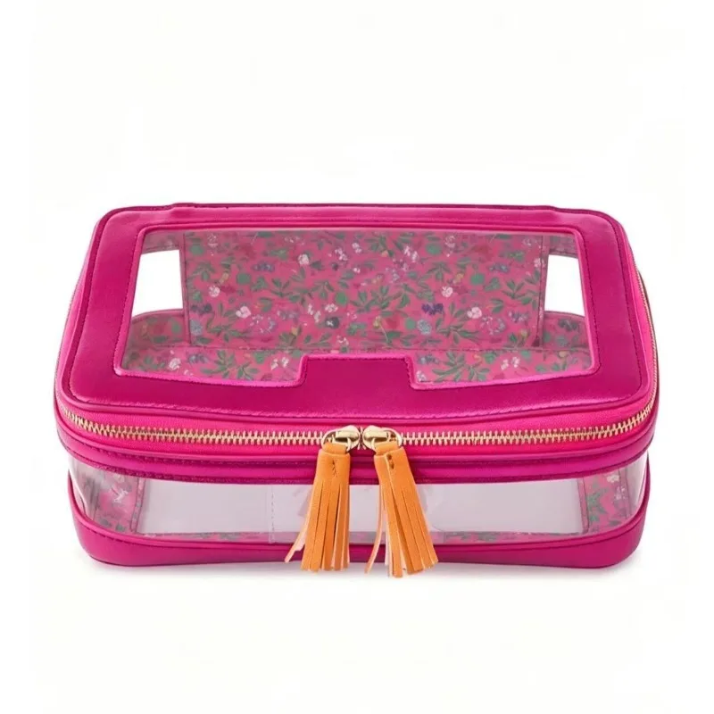 Nella Custom Large Capacity Transparent Mahjong Travel Pouch with Fashion Tassel for Family Game Night Storage Idea