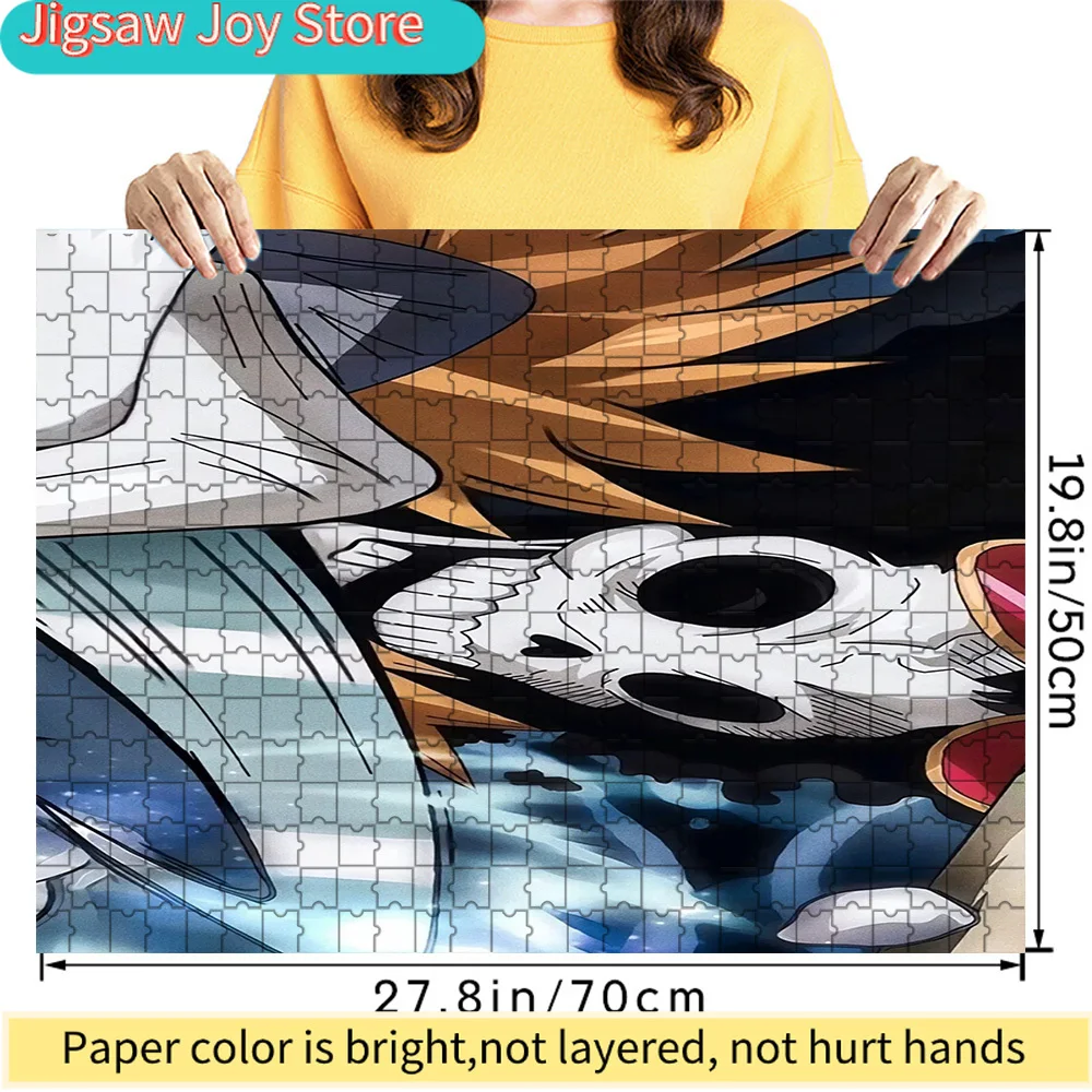 

Премиальный бумажный пазл с динамичным изображением Джолли Роджера в соломенной шляпе из One Piece, 27,8x19,8 дюймов, большой размер, для самостоятельной сборки