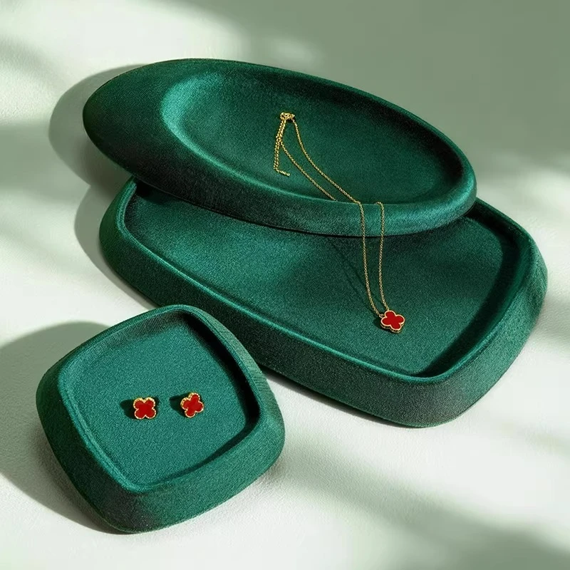 

Velvet jewelry tray, high-end jewelry storage tray, bracelet necklace pendant, earring ring display tray