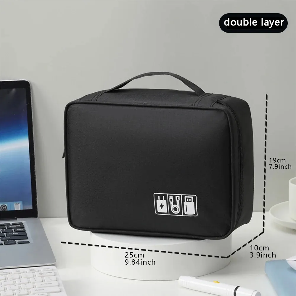 Multi-function large capacity storage bag, easy to carry travel digital storage bag, data line digital product bag