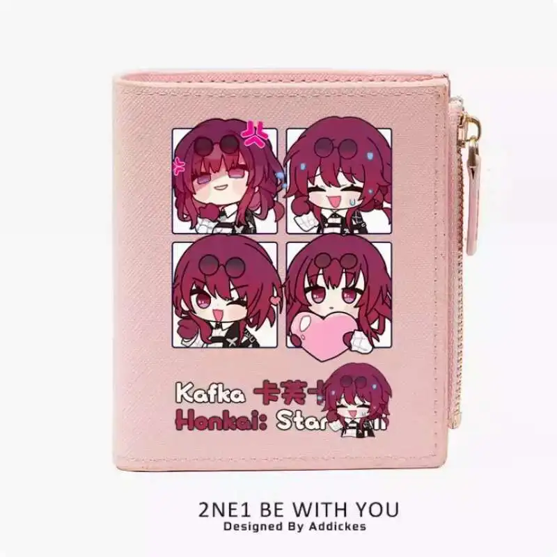 Honkai: Star Rail Kafka Anime Fashion Wallet PU Purse Card Coin Zipper Money Bag Cosplay Gift B545 Anime