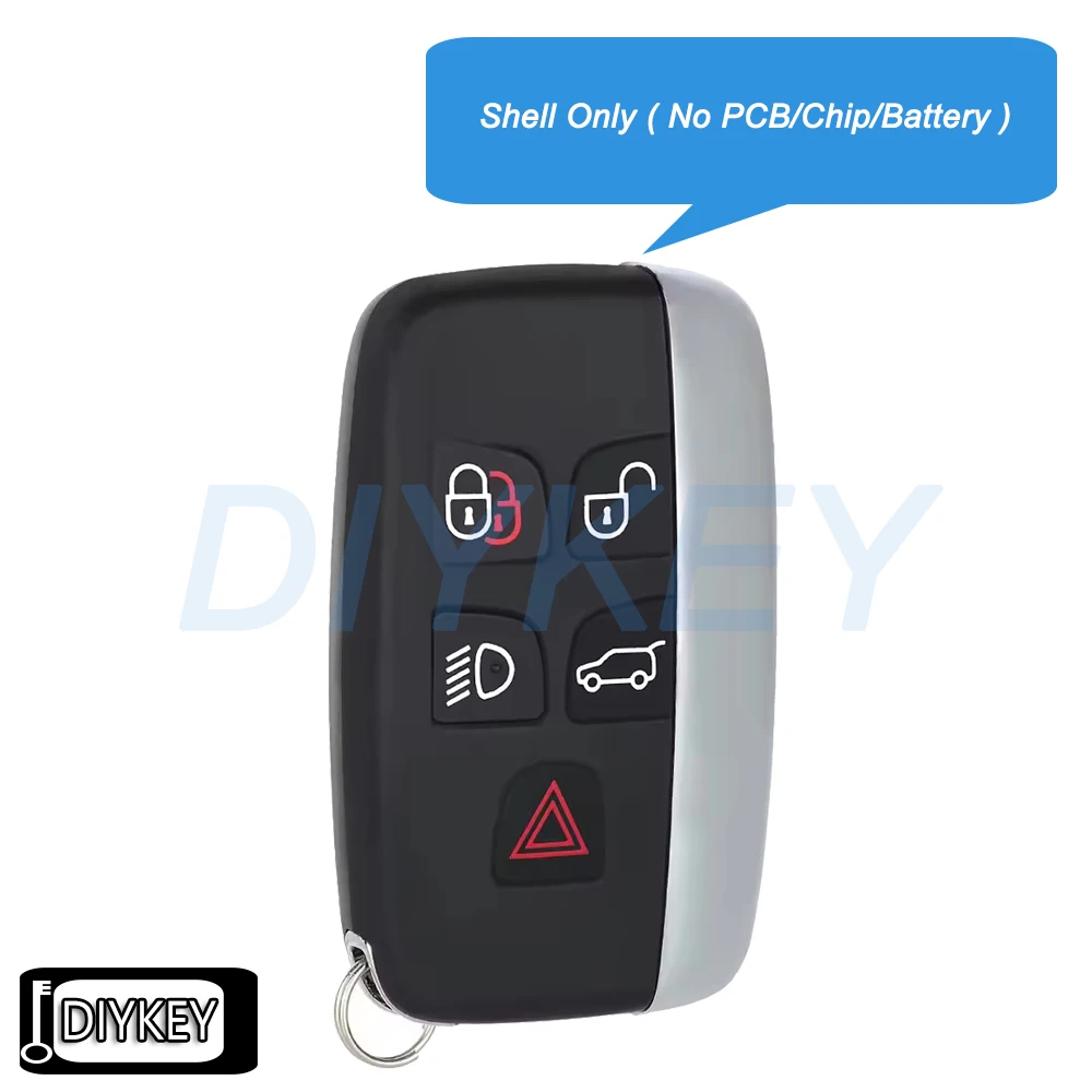 5-Tasten-Gehäuse, intelligente Fernbedienung, Autoschlüssel-Shell-Abdeckung für Jaguar XJ XF XE F PACE für Land Rover Range Rover Sport Vogue Evoque Velar
