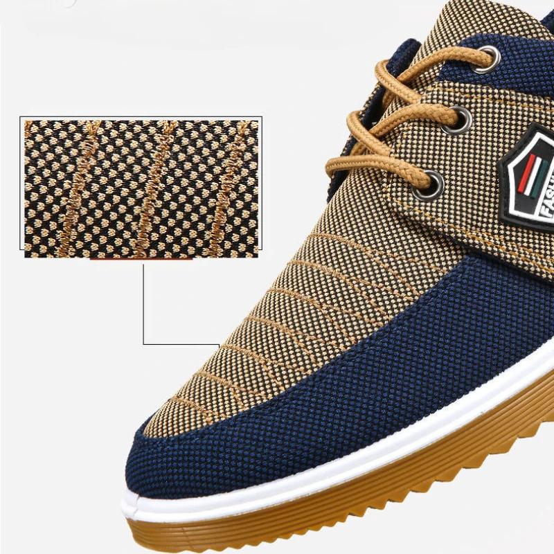 Summer Men's Canvas Shoes Lightweight Men's Casual Mesh Breathable Flats Vulcanized Shoes 2025 Classic Lace Up Sneakers for Men image 5