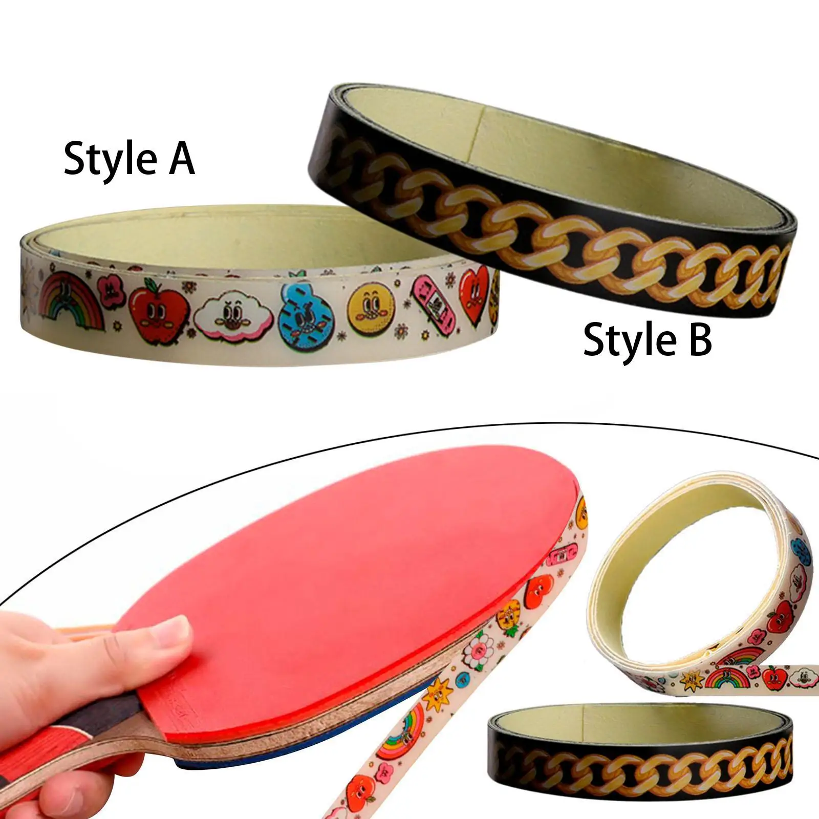 

Table Tennis Racket Edge Tape Protector PVC 0.85cm Width Protect The Edges of