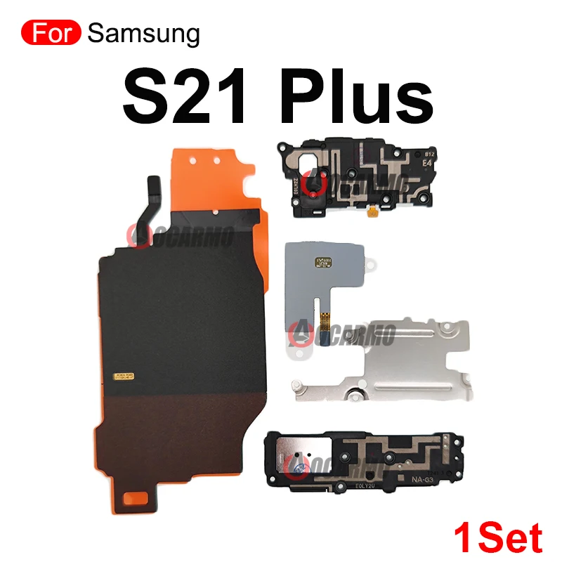 لسامسونج غالاكسي S21 زائد S21 + الترا مكبر الصوت هوائي الإشارة اللوحة الأم NFC مع سماعة الأذن غطاء الصفائح المعدنية إصلاح أجزاء