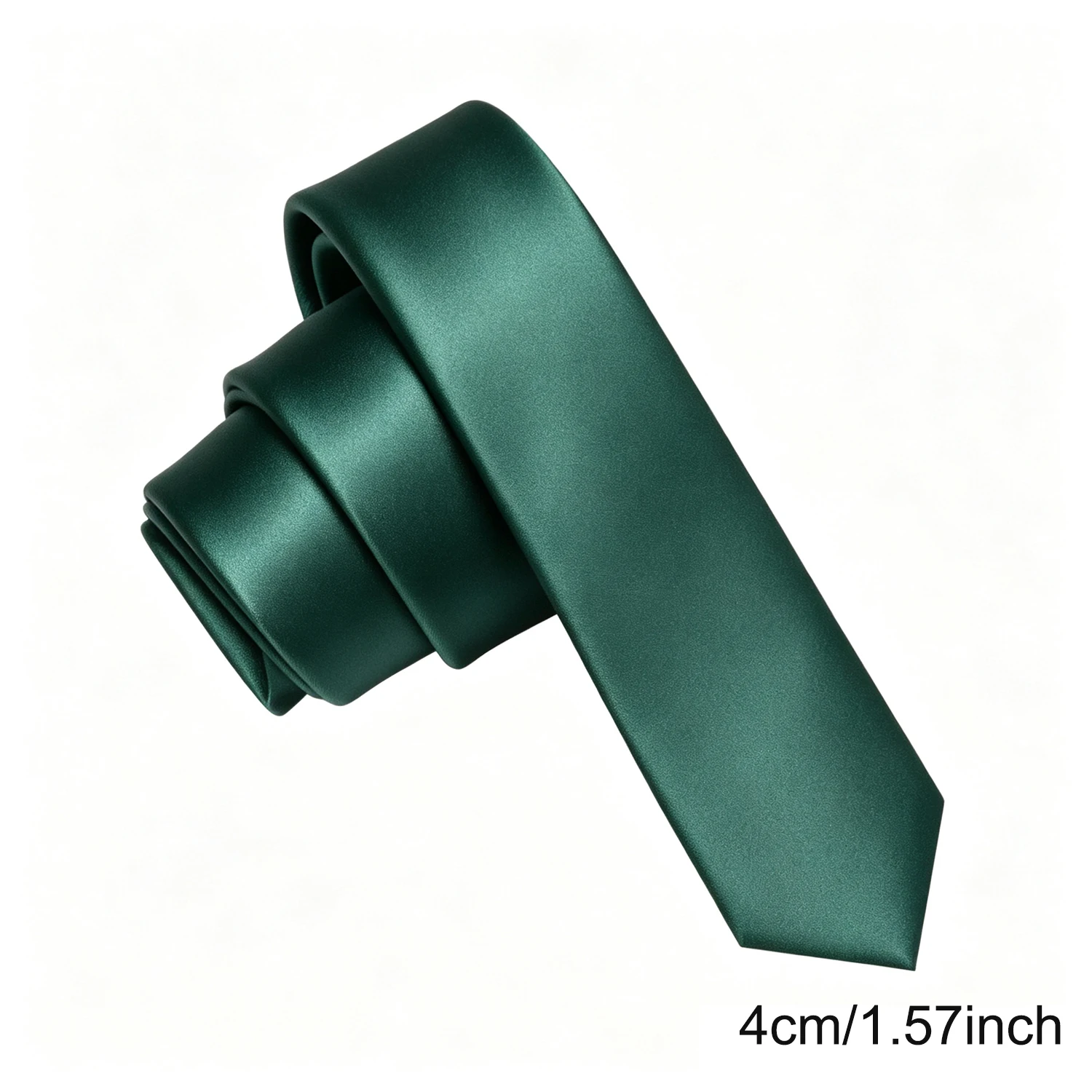6 Modelle, grüne, lässige Krawatte, 4 cm breit, einfarbig, schmale Passform, handgefertigt, modische Herrenkrawatten für Hochzeiten, Partys und als Geschenk. – Detail 4