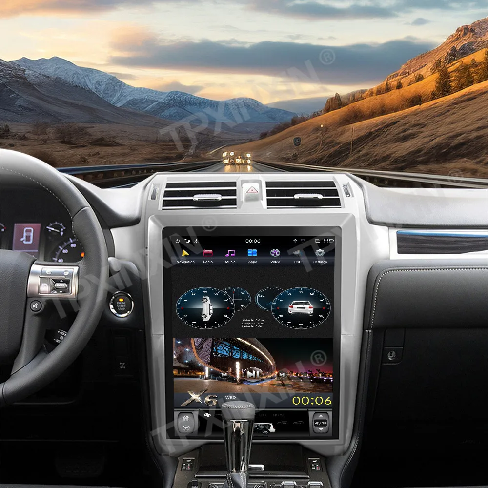 15 Inch PX6 Android 9 Multimedia For Lexus GX400 GX460 2010~2019 GPS Navigation Audio Radio Stereo Receiver Player IPS Head Unit