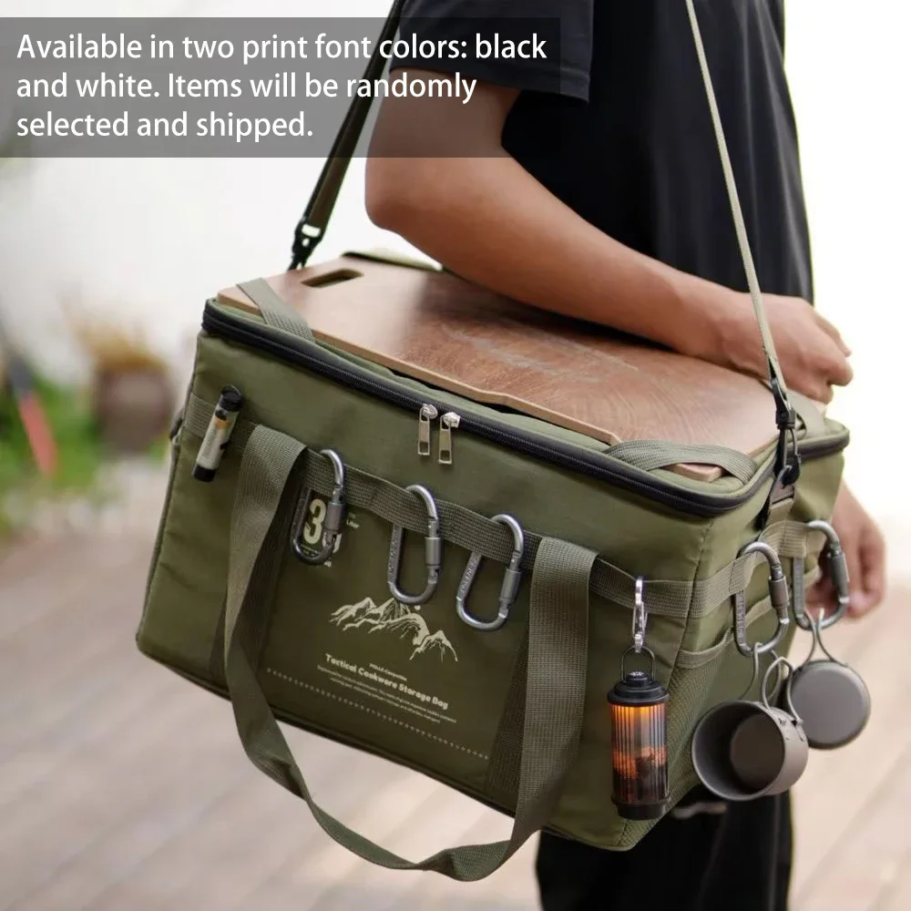 36L Tactics Picnic Bag Waterproof Travel Organizer Thermal Pack with Tabletop Portable Camping Equipment Cookware Storage Box