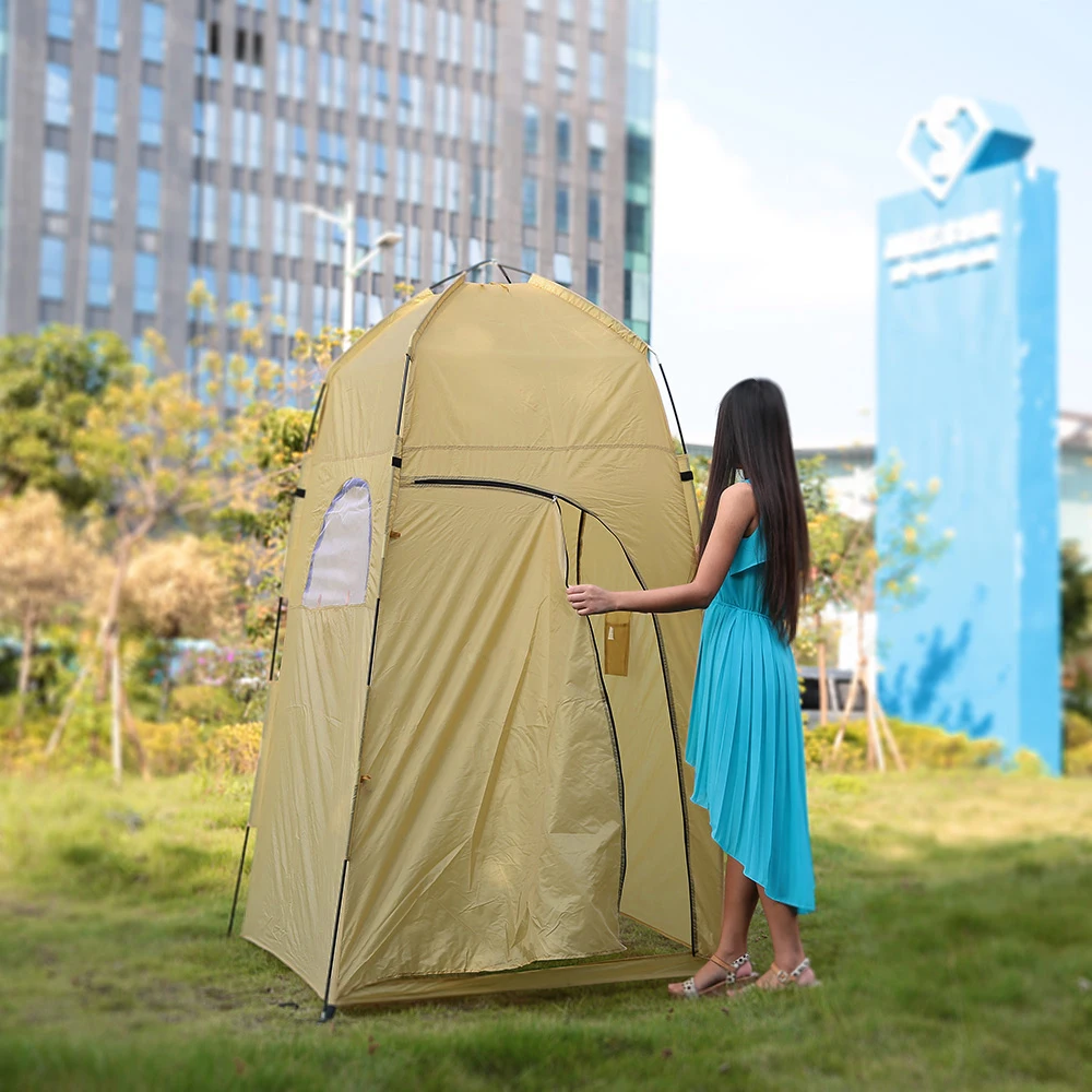 Portable Outdoor Shower Bath Changing Fitting Room Tent Shelter Camping Beach Privacy Toilet Pop Up Camping Tent Ultralight