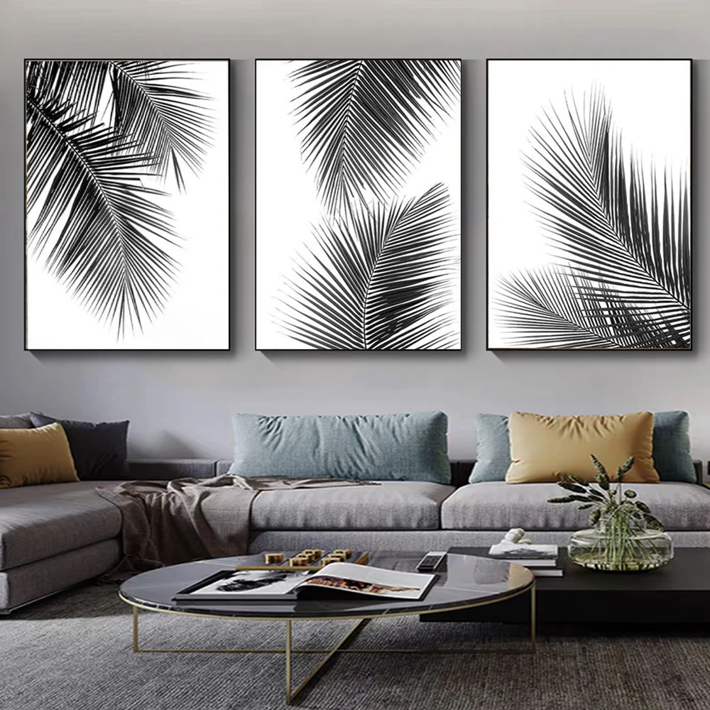 Minimalism Tropical Leaves Canvas Painting Wall Art Botanical Palm Leaf Poster And Prints For Office Living Room Home Decor