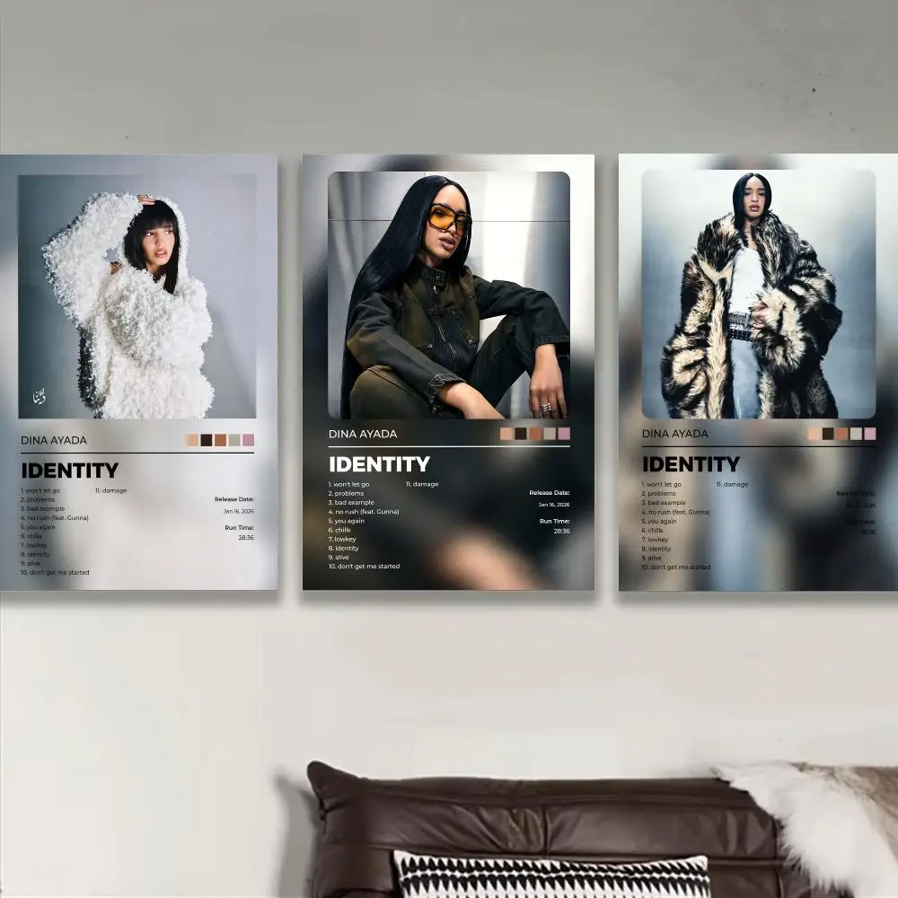 Pegatinas autoadhesivas con póster del álbum de música D-Dina Ayada, decoración moderna para el hogar, dormitorio, sala de estar, decoración de pared