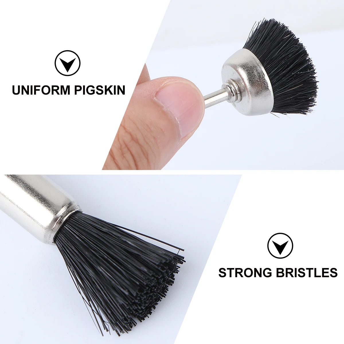 

8 Pcs Bristle Brush Set for Polishing Jewelry Jade Wood Tools Wear Resistant Brushes Rotary Accessories Home Use