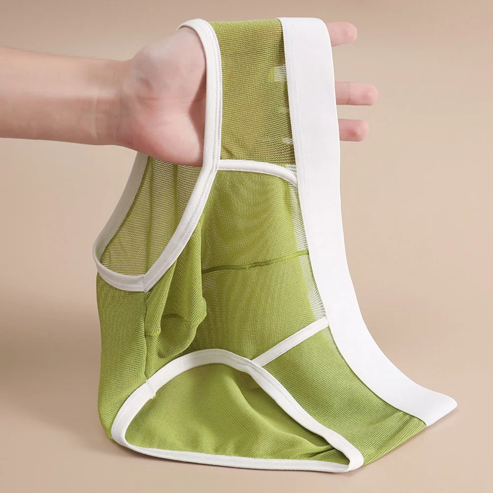 

Mens See Through Underwear Gay Sissy Pouch Briefs Low Waist Mesh Very Hot Lingerie Breathable Soft Unisex Panties Men's Clothing