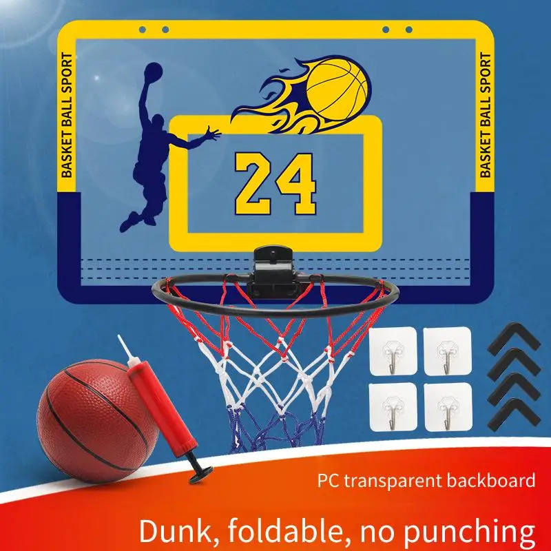 No Punching Wall Hanging Basketball Board Children's Basketball Stand Transparent Basketball Board Shooting Indoor Sports