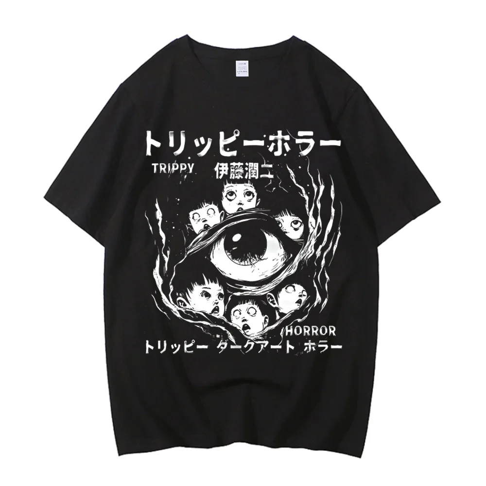 

Junji Ito Horror Graphic T Shirt Men Women Premium Soft Touch Tee 2026 Japanese Anime Harajuku Unisex Slacker Streetwear Tops