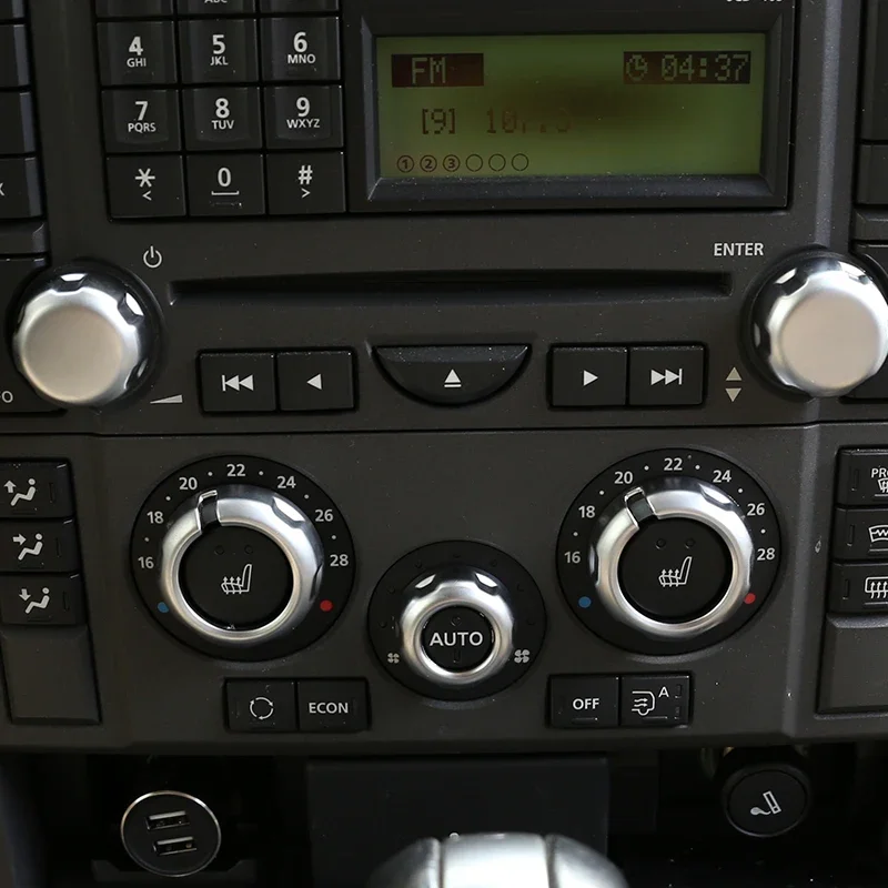 ABS For 04-09 Land Rover Discovery 3LR3 /05-08 Land Rover Range Rover Sport L320 air conditioning volume knob decorative cover 4