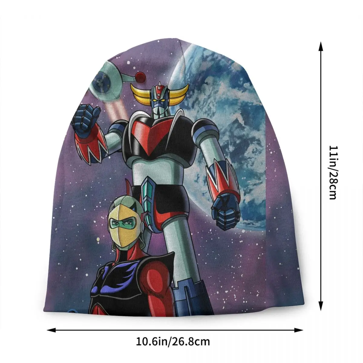 Grendizer Goldrake UFO Robot Bonnet Hats Fashion Knitted Hat For Women Men Winter Warm Anime Manga Skullies Beanies Caps