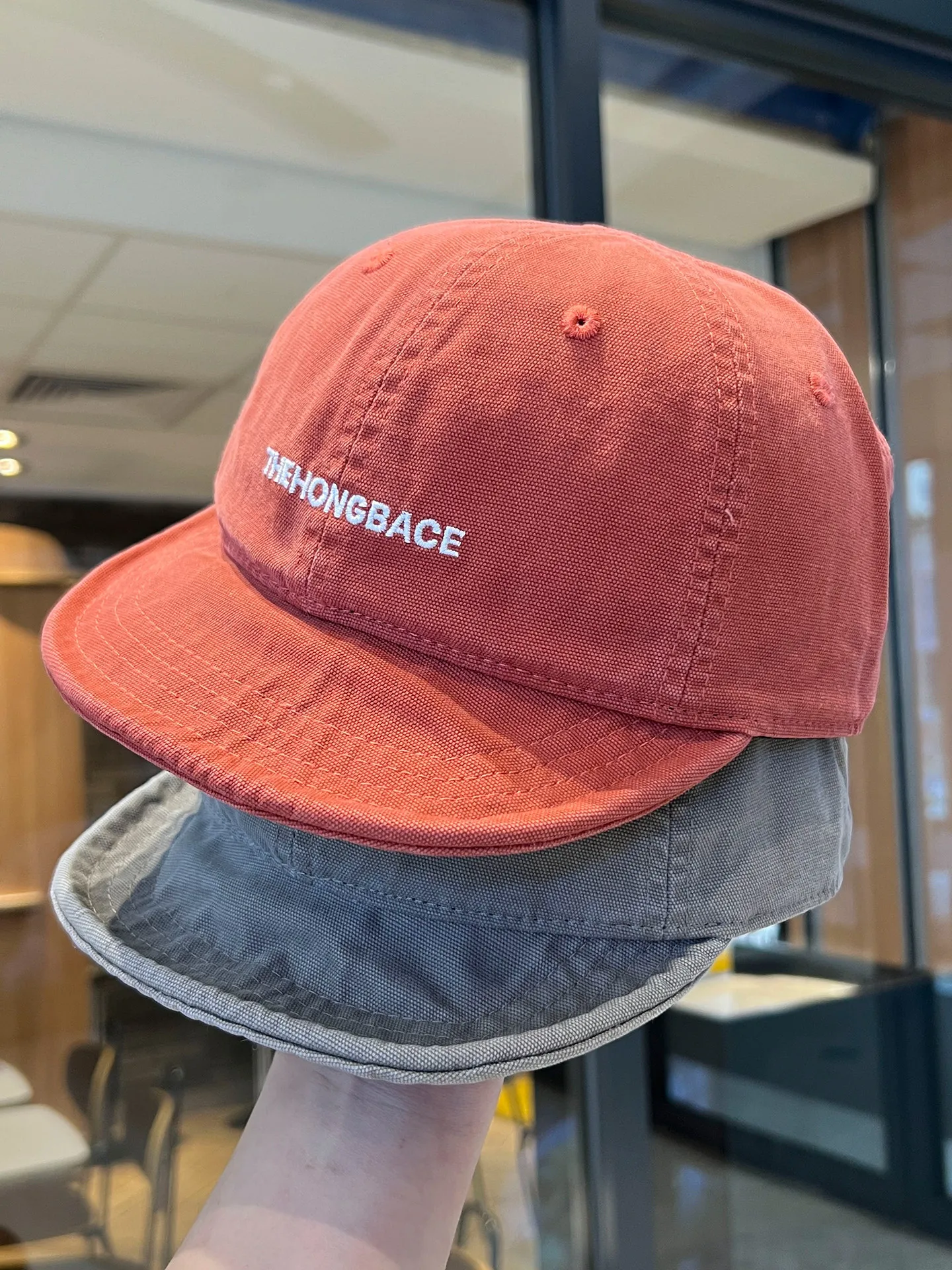 Japanese Retro Letter Short-brimmed Sun Cap Washed Canvas Soft-brimmed Tooling Cap Versatile Men and Women Sun Baseball Cap