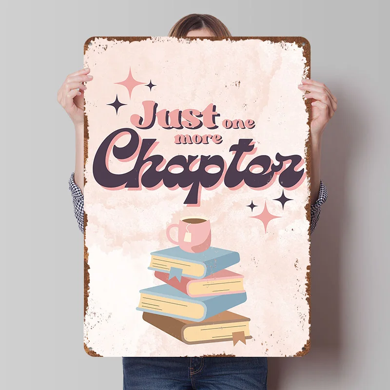 Book Booktok Books Reading Poster Customized Wall Art Vintage Metal Signs Retro Tin Plaque for Man Cave House Home Decorations