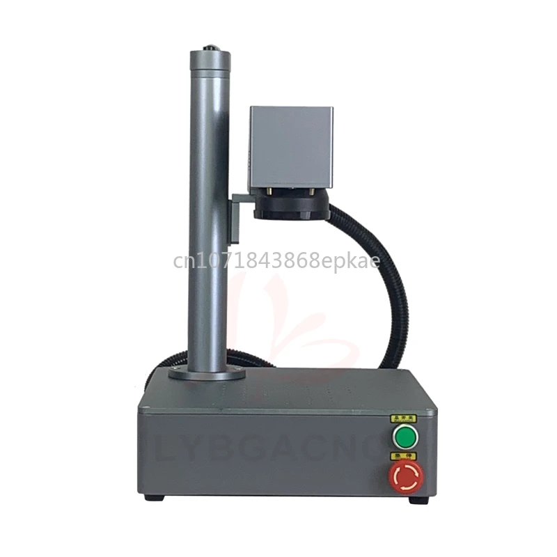 LY Desktop Mini Fiber Laser Nameplate Marking Machine Engraver Engraving Compatible 20/30W Upgrade Rotation Axis