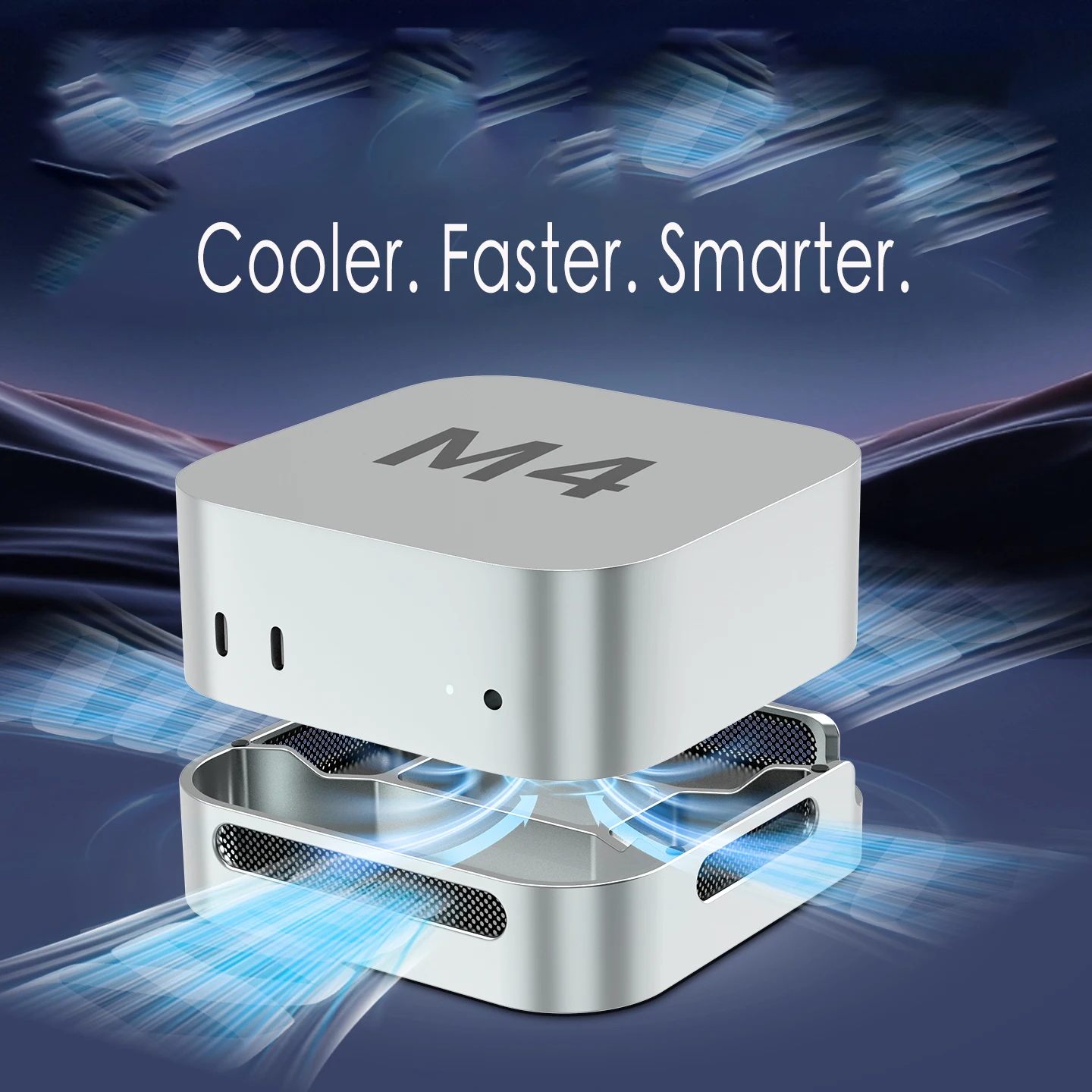 Aluminium SSD Gehäuse 10 Gbit/s für Mac Mini M4/M4 Pro Computer Kühlung Ständer Halter für M.2 NVME Riser externe Dockingstation