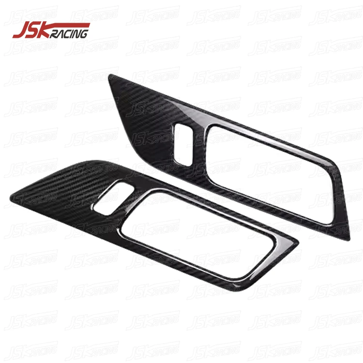Dry Carbon Fiber Inner Door Handle Panel Cover for 2024 Ford Mustang Dark Horse