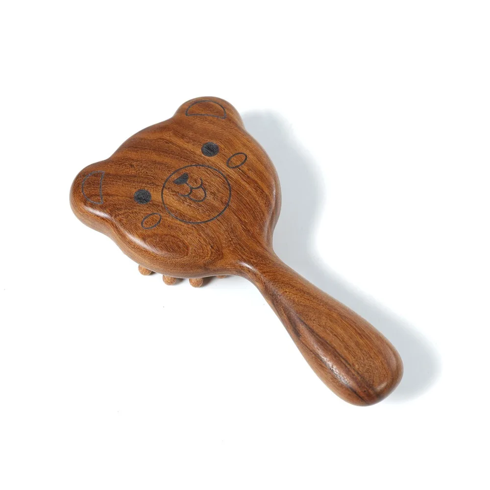 

Cat Sandalwood Hair Comb Anti Static Exquisite Scalp Massage Comb Head Blood Circulation Relieve Stress Smooth Hair Brush