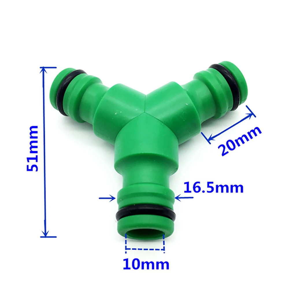 1/2Pcs Garden Watering Hose 1/2 inch Irrigation Valve 16mm Hose Pipe Splitter 3 Way Water Tap Connector