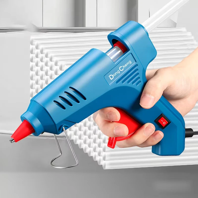 80W Mini Hot Melt Glue Gun DIY Electric Heat Temperature Industrial Household Repair Tool with 11mm Glue Sticks