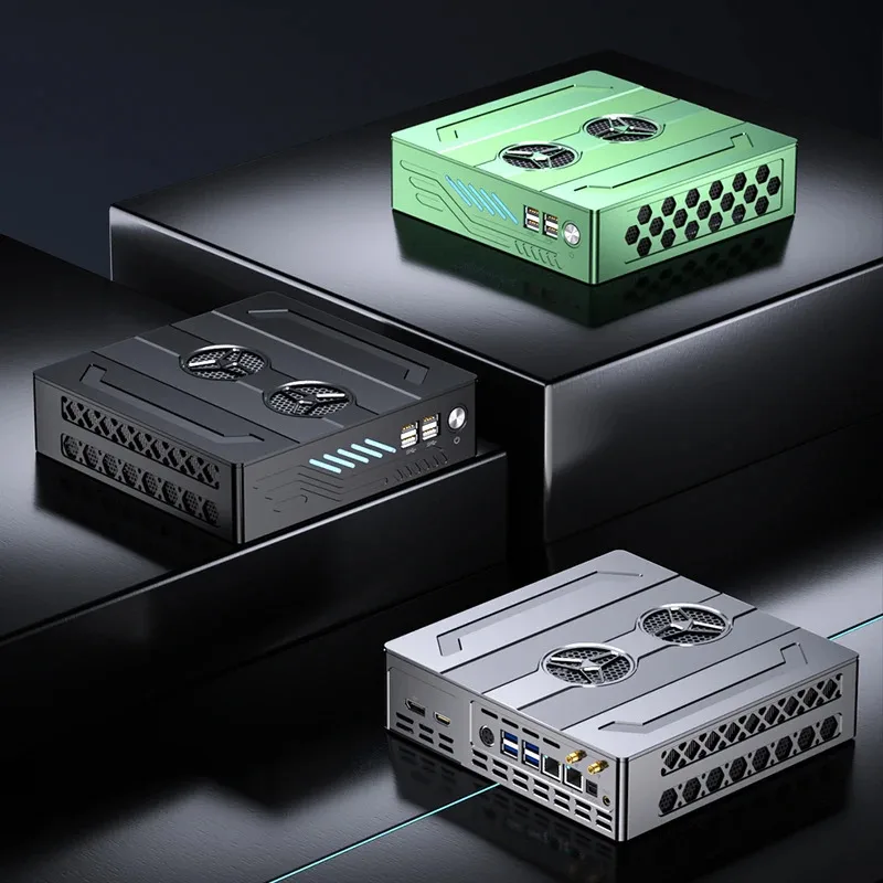 Mini PC da gioco Core I9-12900F Mini PC da gioco RTX4060M 8G Grafica discreta Dual Ddr5 M.2 Nvme Computer Barebone 8K con LED