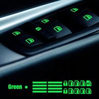 Luminous Car Door Window Lift Button Sticker For Nissan Note Micra K12 Qashqai J10 J11 Juke Teana Leaf Kicks Terrano X-Trai P8C5