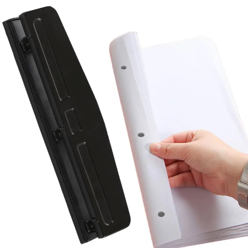 

Working High Precision 3 Hole Punch Paper 12 Sheet Paper Puncher Punching Machine Metal Desktop Hole Puncher Classroom