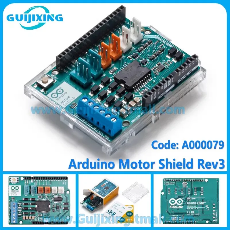 Arduino Motor Shield Rev3 A000079 L298P placa de accionamiento de puente completo dual UNO R3