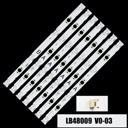 Tira de LED para iluminación trasera para KDL-48W650D 48WD653 48W655D LB48009 V0_03 E 465853 NS6S480DND02 M30900 LSY480WN02-301 LSY480HN02-F02