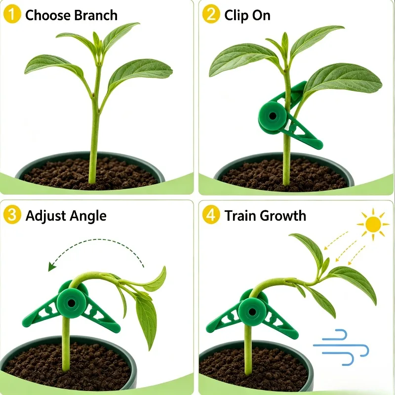 10Pc Plant Branch Training Clips Adjustable Plant Bender Clips Garden Plant Shaping Fixture for Plant Growth Training