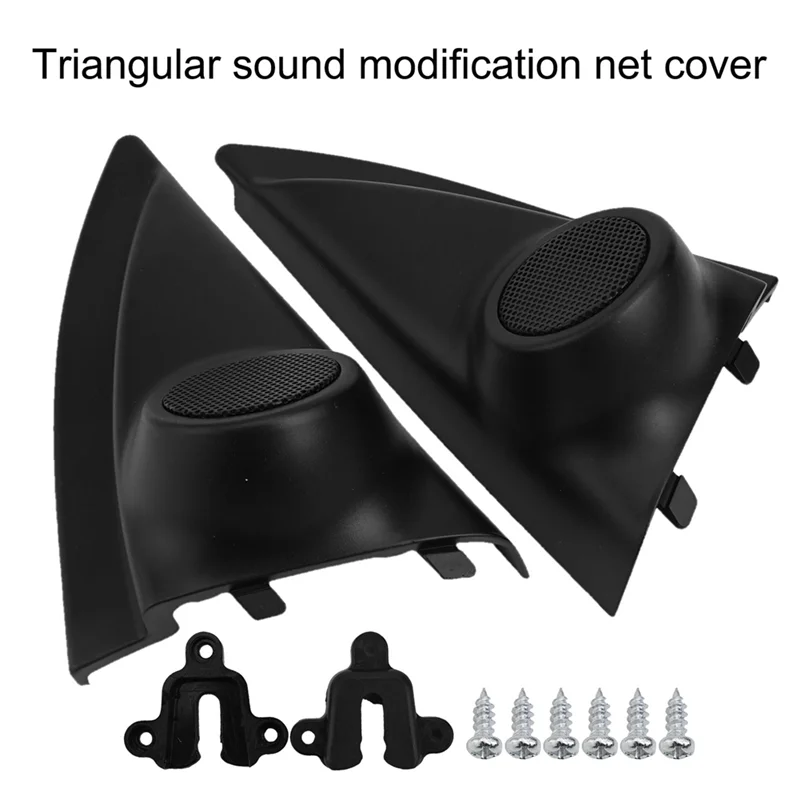 A-Pillar Door Angle Speaker Cover Mount In Black Car Tweeter Refitting Audio Installation Kit For Isuzu D-Max 2012-2019