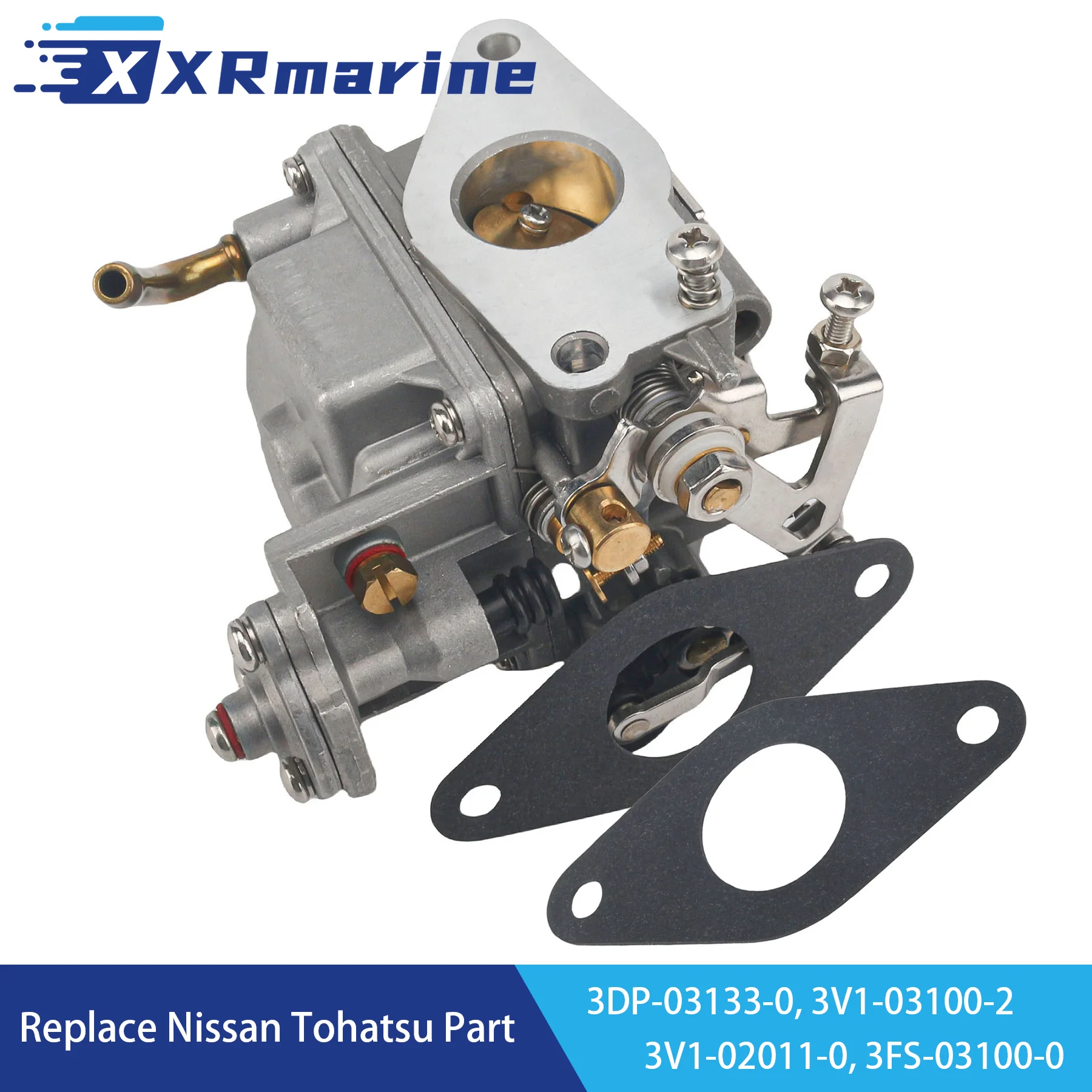 3DP-03100 Carburetor Assy with Gasket 3V1-02011 for Nissan Tohatsu 4 Stroke MFS NSF 8 9.8 HP Outboard Motors 3FS-03100 3V1-03100