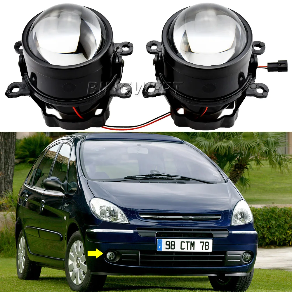 Bi LED Nebels chein werfer Hyperboloid Projektor Linsen Nebels chein werfer für Citroen Xsara Picasso N68 Facelift 2009-2013 Drl 12V Nebels chein werfer