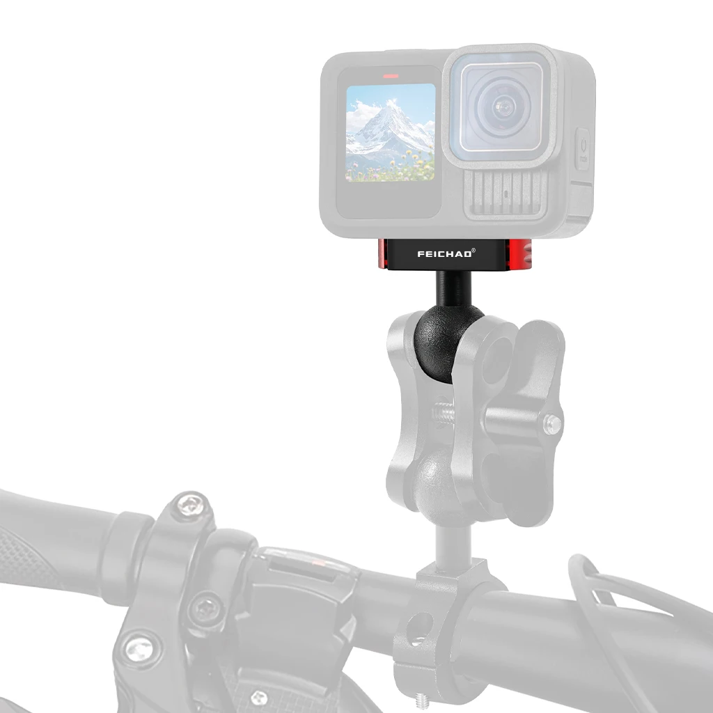 Aluminum Alloy Magnetic Quick Release Base w/ Arri Locating Hole Replacement Mount Kit for Gopro Hero 13/12/11/10 Action Cameras